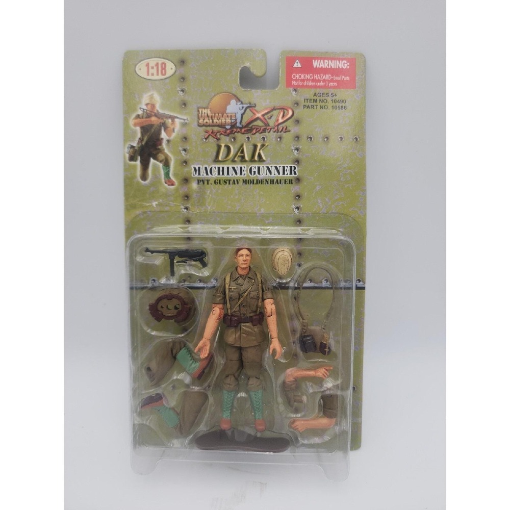Ultimate Soldier XD 1:18 scale  WW2 DAK‎  Machine Gunner PVT. Gustav Moldenhauer